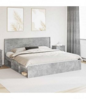vidaXL Headboard Concrete Grey Engineered Wood