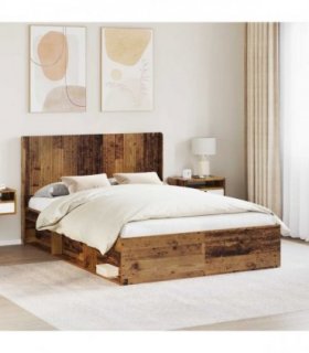 vidaXL Headboard Old Wood Engineered Wood