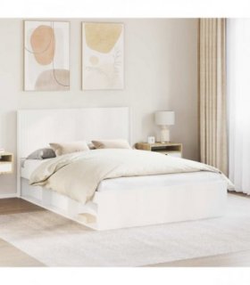 vidaXL Headboard White Engineered Wood