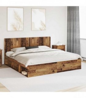 vidaXL Headboard Old Wood Engineered Wood