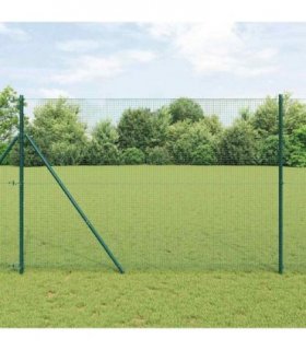 vidaXL Outdoor Welded Wire Fence Ground Fix 10 x 1.5 m Green Mesh