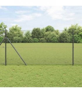 vidaXL Outdoor Welded Wire Fence Ground Fix 25 x 1 m PVC-Coated Steel