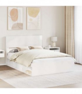 vidaXL Headboard High Gloss White PB