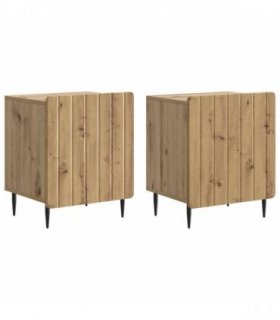vidaXL Bedside Cabinet 2 pcs Artisan Oak 43 x 34.5 x 52 cm