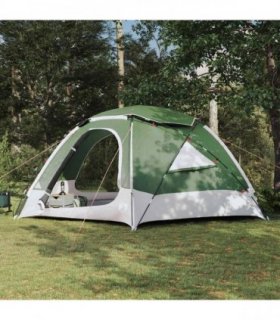 vidaXL Dome Tent with Removable Rainfly Green 12-Person