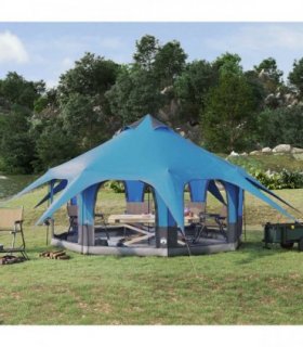 vidaXL Family Tent Blue 5-Person 185T Polyester with PU Coating