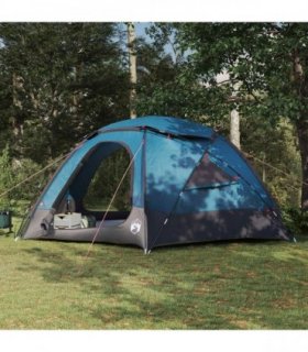 vidaXL Dome Tent with Removable Rainfly Blue 12-Person