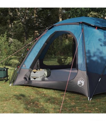 vidaXL Dome Tent with Removable Rainfly Blue 12-Person