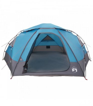 vidaXL Dome Tent with Removable Rainfly Blue 12-Person