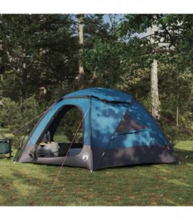 vidaXL Dome Tent with Removable Rainfly Blue 4-Person