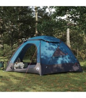 vidaXL Dome Tent with Removable Rainfly Blue 8-Person