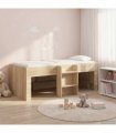 vidaXL Kids'High Bed Frame Sonoma Oak 90 x 200 cm Engineered Wood