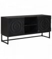 vidaXL TV Cabinet with Drawer with Shelf Black 105 x 30 x 54 cm