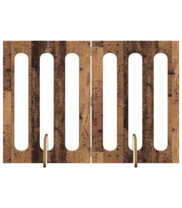 vidaXL Folding Pet Fence 2 pcs Oak Wood 100.5 x 38 x 70 cm