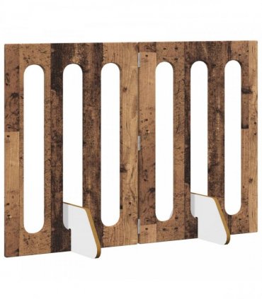 vidaXL Folding Pet Fence 2 pcs Oak Wood 100.5 x 38 x 70 cm