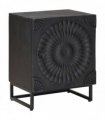 vidaXL Handmade Bedside Cabinet Black 40 x 30 x 50 cm Solid Mango Wood