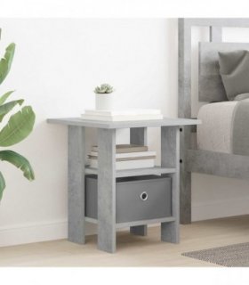 vidaXL Bedside Table Concrete Grey 41 x 40 x 45 cm Engineered Wood