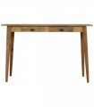 Artisan Furniture Solid Wood 2 Drawer Nordic Writing Desk, 2 Drawers, Brown Color