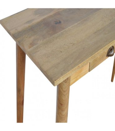 Artisan Furniture Solid Wood 2 Drawer Nordic Writing Desk, 2 Drawers, Brown Color