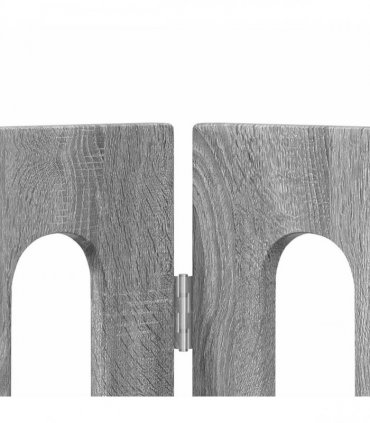 vidaXL Folding Pet Fence 2 pcs Grey Sonoma 100.5 x 38 x 70 cm