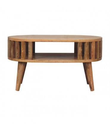 Artisan Furniture Solid Wood Mini Ariella Coffee Table, 1 Open Slot, Brown