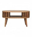 Artisan Furniture Solid Wood Mini Ariella Coffee Table, 1 Open Slot, Brown