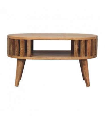 Artisan Furniture Solid Wood Mini Ariella Coffee Table, 1 Open Slot, Brown