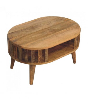 Artisan Furniture Solid Wood Mini Ariella Coffee Table, 1 Open Slot, Brown