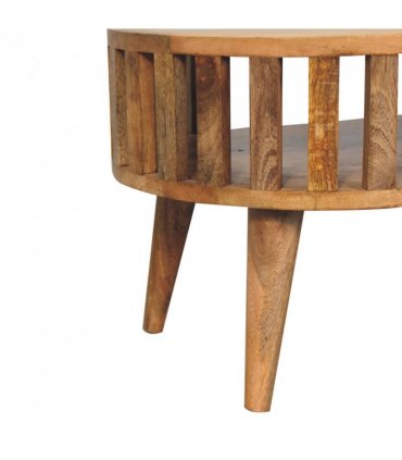 Artisan Furniture Solid Wood Mini Ariella Coffee Table, 1 Open Slot, Brown
