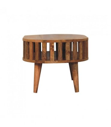 Artisan Furniture Solid Wood Mini Ariella Coffee Table, 1 Open Slot, Brown