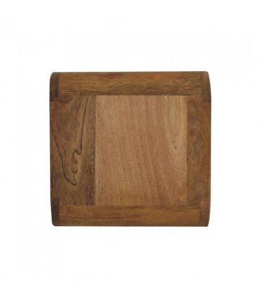 Artisan Furniture Solid Wood Mini Curve Oak-ish Floating Bedside, Beige, 2 Drawers