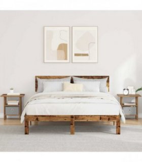vidaXL Bedside Table 2 pcs Old Wood 41 x 40 x 45 cm Engineered Wood