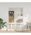 vidaXL Folding Pet Fence 4 pcs White 201 x 38 x 70 cm Engineered Wood