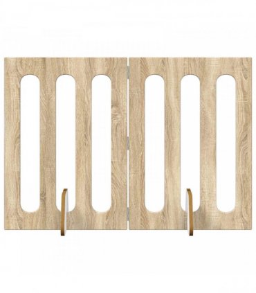 vidaXL Folding Pet Fence 2 pcs Sonoma Oak 100.5 x 38 x 70 cm