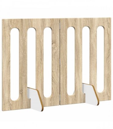 vidaXL Folding Pet Fence 2 pcs Sonoma Oak 100.5 x 38 x 70 cm