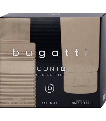 Bugatti Iconiq Gold For Men Gift Set (Eau De Toilette Spray 100ml  Shower Gel 200ml)