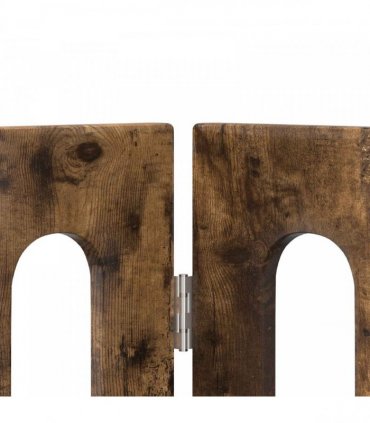 vidaXL Folding Pet Fence 2 pcs Smoked Oak 100.5 x 38 x 70 cm