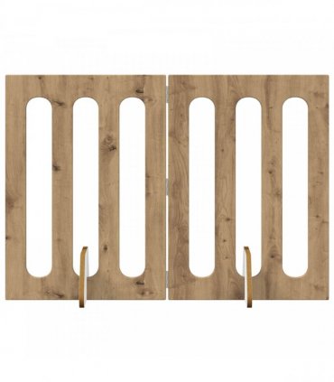 vidaXL Folding Pet Fence 2 pcs Artisan Oak 100.5 x 38 x 70 cm