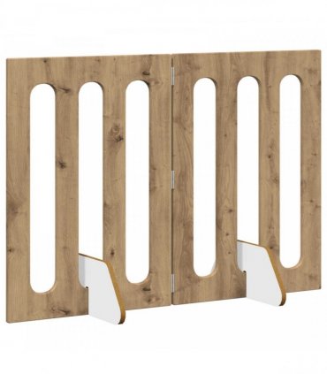 vidaXL Folding Pet Fence 2 pcs Artisan Oak 100.5 x 38 x 70 cm