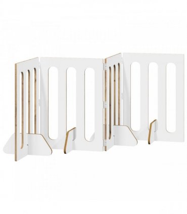 vidaXL Folding Pet Fence 4 pcs Artisan Oak 201 x 38 x 70 cm