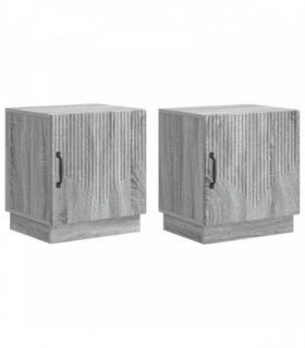 vidaXL Bedside Table 2 pcs Grey Sonoma 43 x 34.5 x 47 cm