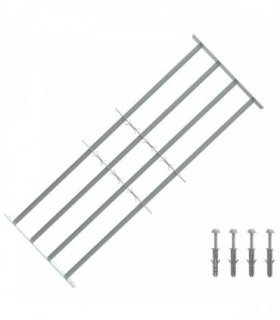 vidaXL Security Grille for Windows with 4 Crossbars 3 pcs 930-1740 mm