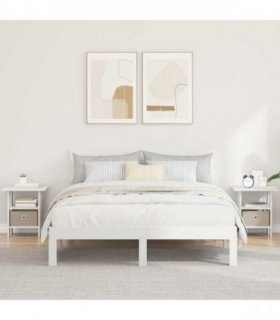 vidaXL Bedside Table 2 pcs White 41 x 40 x 45 cm Engineered Wood