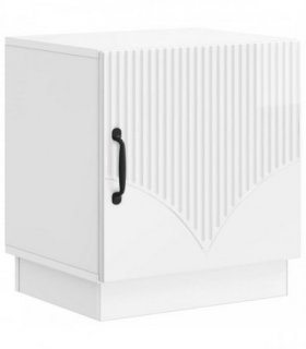 vidaXL Bedside Table High Gloss White 43 x 34.5 x 47 cm