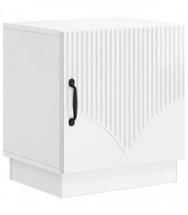 vidaXL Bedside Table High Gloss White 43 x 34.5 x 47 cm