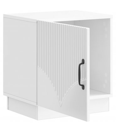 vidaXL Bedside Table High Gloss White 43 x 34.5 x 47 cm