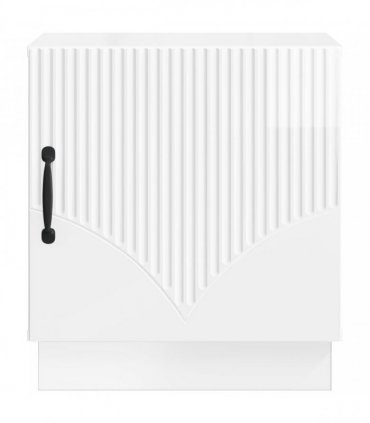 vidaXL Bedside Table High Gloss White 43 x 34.5 x 47 cm