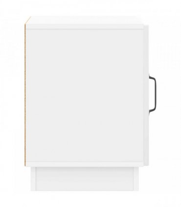 vidaXL Bedside Table High Gloss White 43 x 34.5 x 47 cm