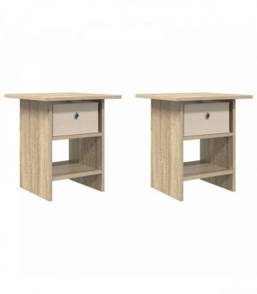 vidaXL Bedside Table 2 pcs Sonoma Oak 41 x 40 x 45 cm Engineered Wood