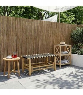 vidaXL Garden Bench 80 x 38 x 40 cm Bamboo Natural Rectangular